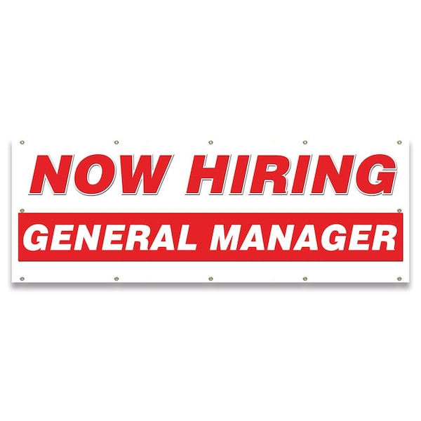 Signmission Now Hiring General Managers Banner Apply Inside Accepting Application Single Sided B-120-30250 - main